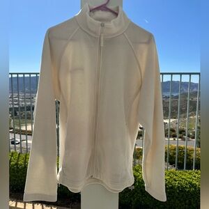 Columbia Cream Full-Zip Fleece Sweatshirt